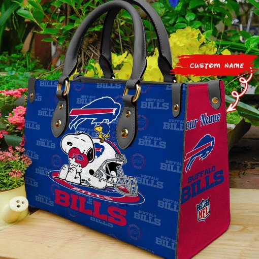 Buffalo Bills Personalized Leather Hand Bag BB136