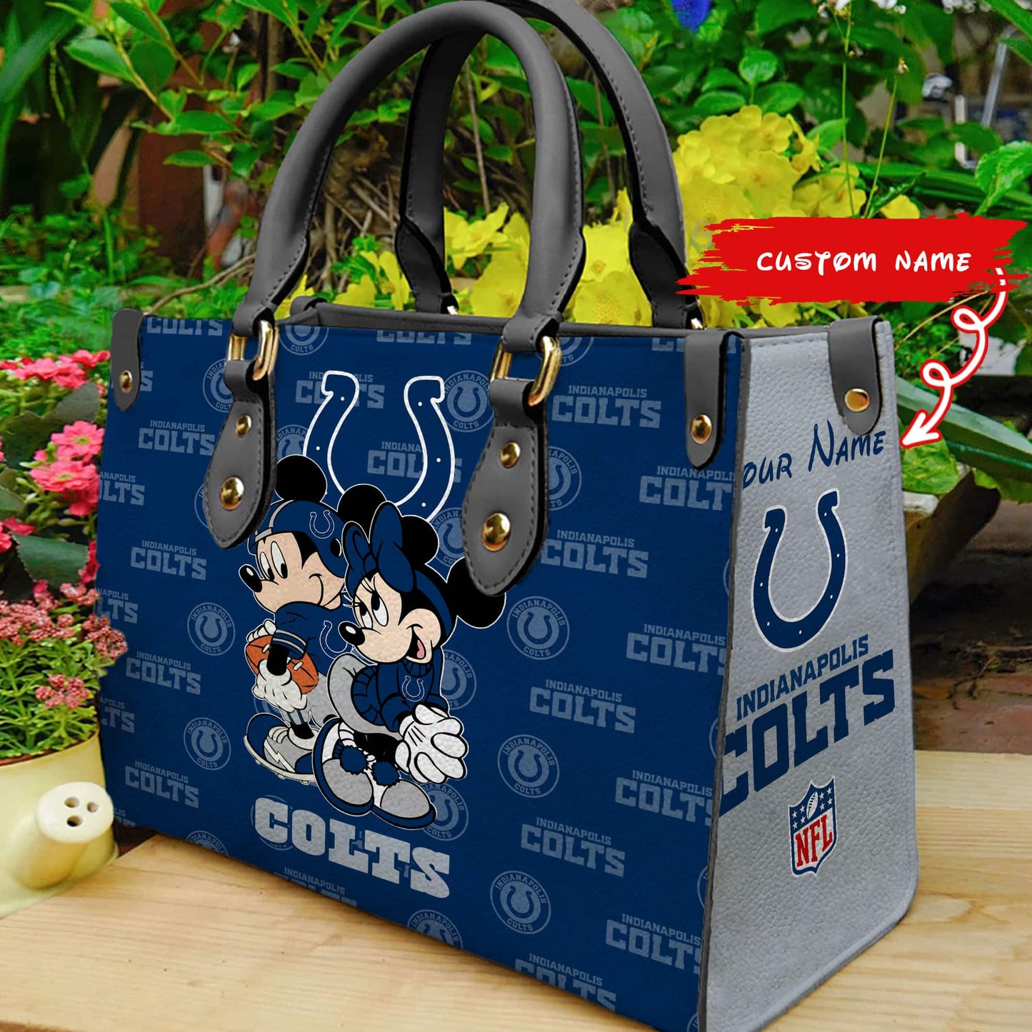 Indianapolis Colts Personalized Leather Hand Bag BB93
