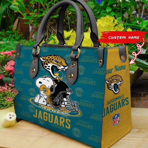 Jacksonville Jaguars Personalized Leather Hand Bag BB147
