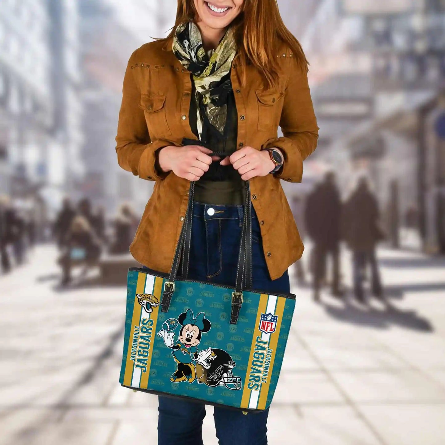 Jacksonville Jaguars Women Leather Tote Hand Bag BB25
