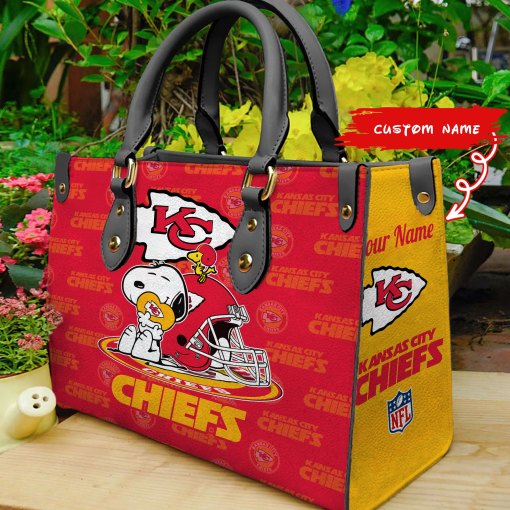 Kansas City Chiefs Personalized Leather Hand Bag BB148