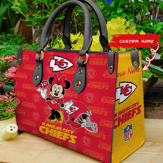 Kansas City Chiefs Personalized Leather Hand Bag BB391