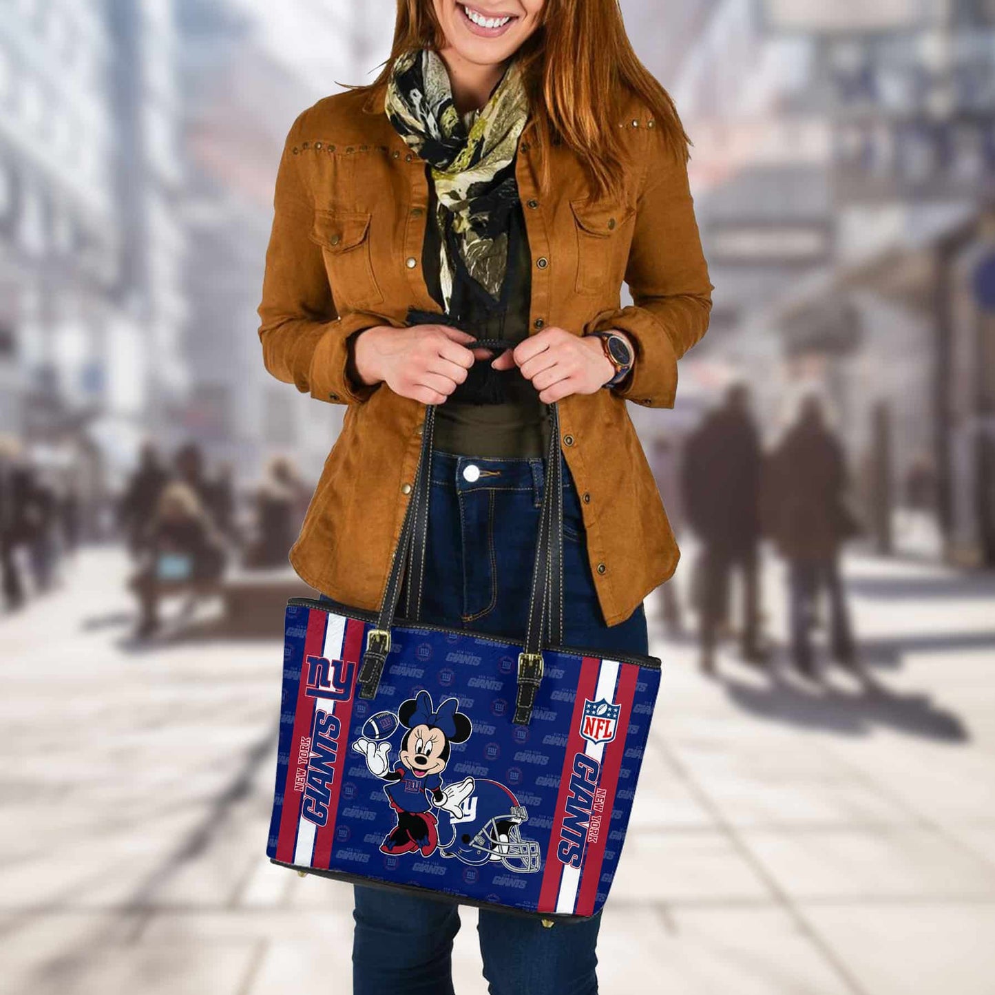 New York Giants Women Leather Tote Hand Bag BB34