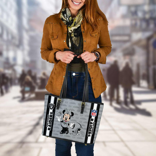 Las Vegas Raiders Women Leather Tote Hand Bag BB27