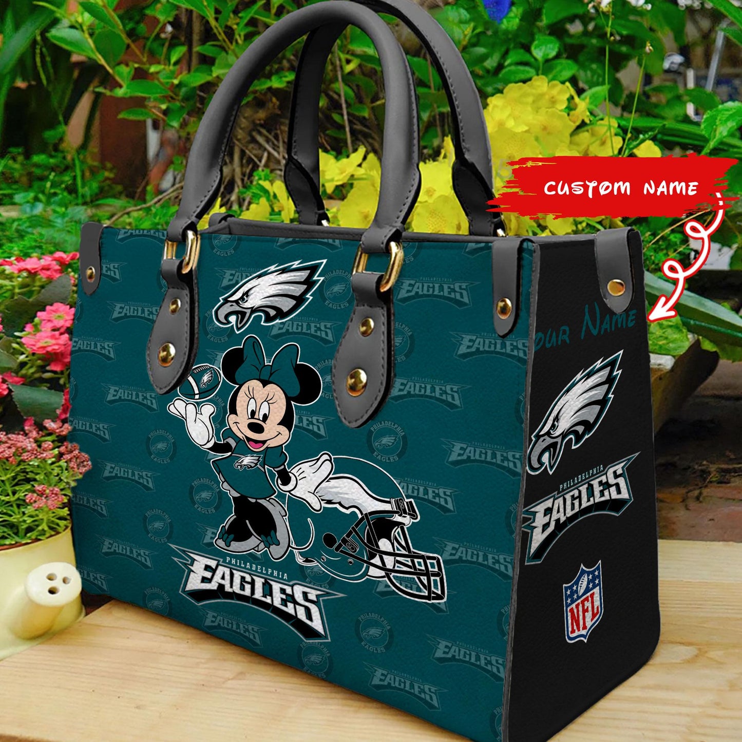 Philadelphia Eagles Personalized Leather Hand Bag BB385