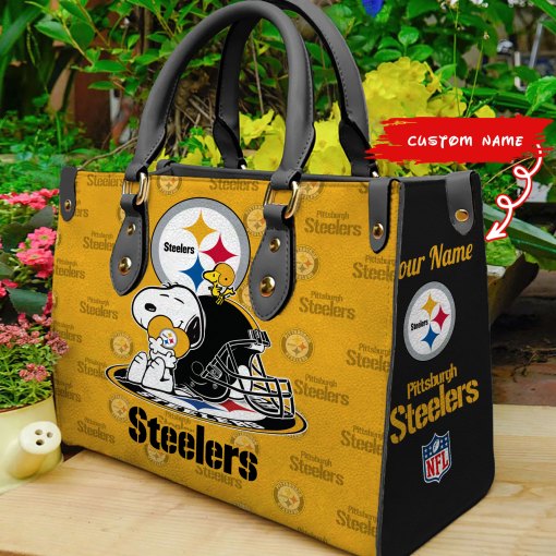 Pittsburgh Steelers Personalized Leather Hand Bag BB159