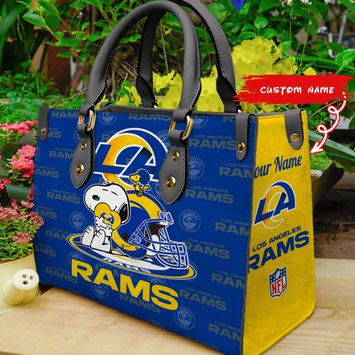 Los Angeles Rams Personalized Leather Hand Bag BB151