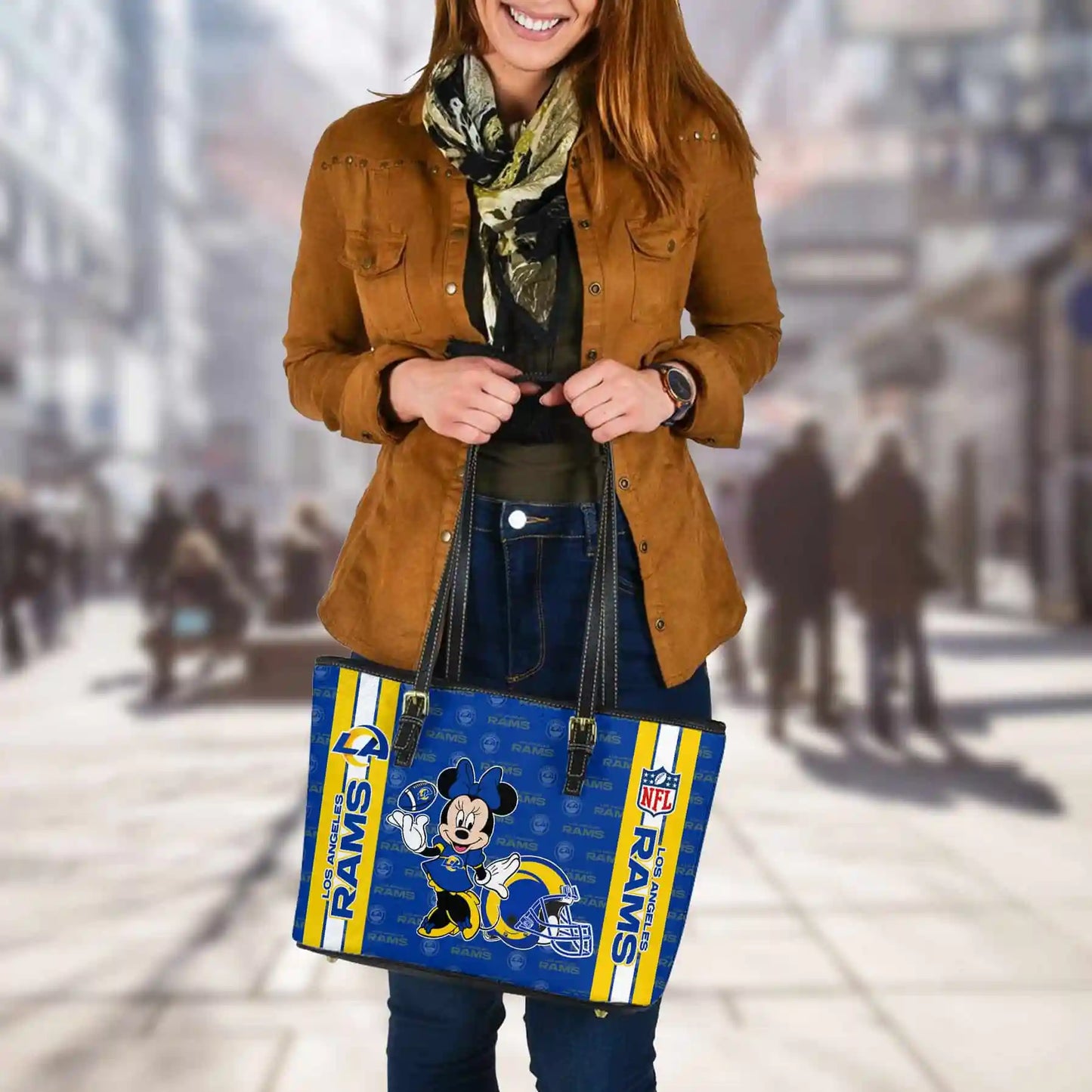 Los Angeles Rams Women Leather Tote Hand Bag BB29