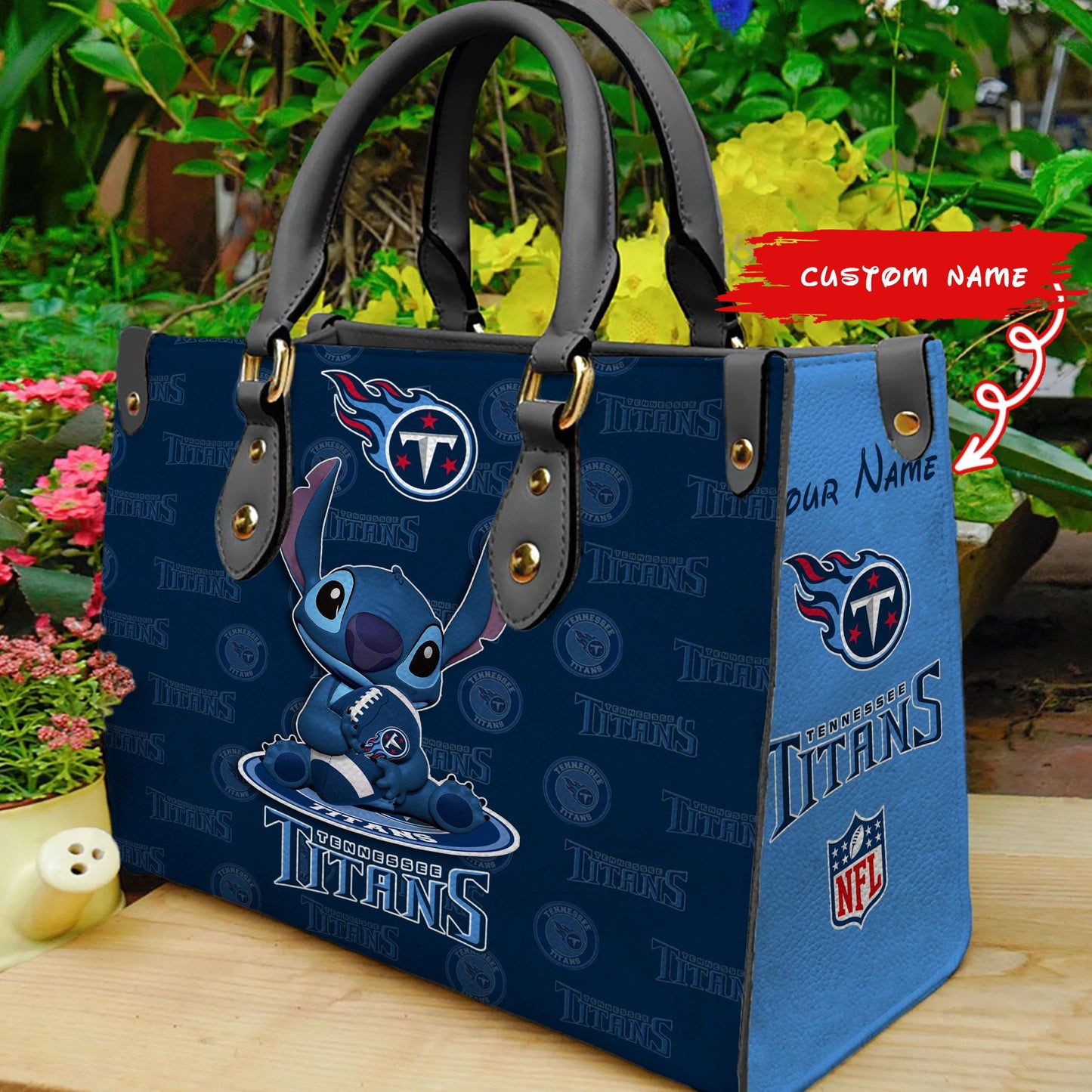Tennessee Titans Personalized Leather Hand Bag BB343