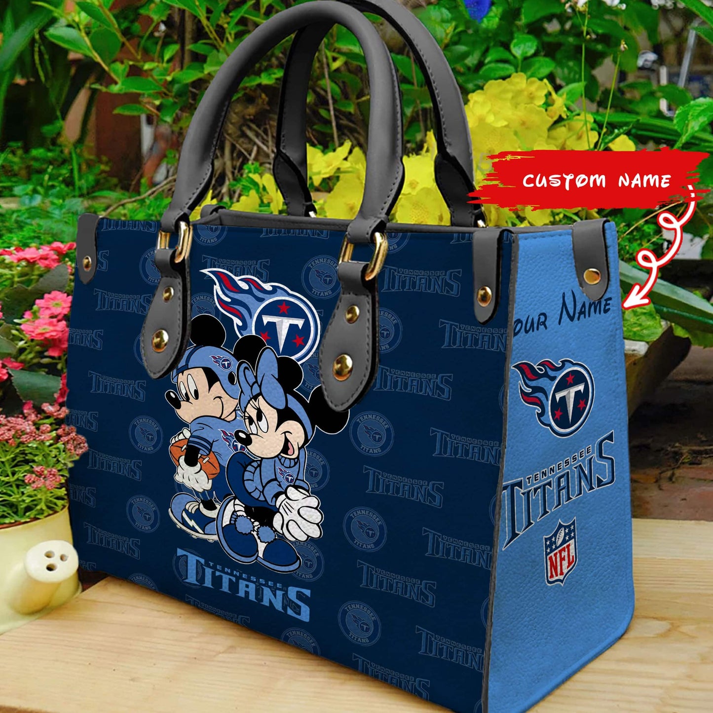 Tennessee Titans Personalized Leather Hand Bag BB110