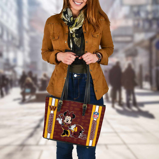 Washington Commanders Women Leather Tote Hand Bag BB42