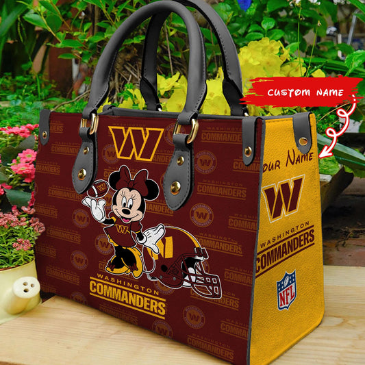 Washington Commanders Personalized Leather Hand Bag BB375