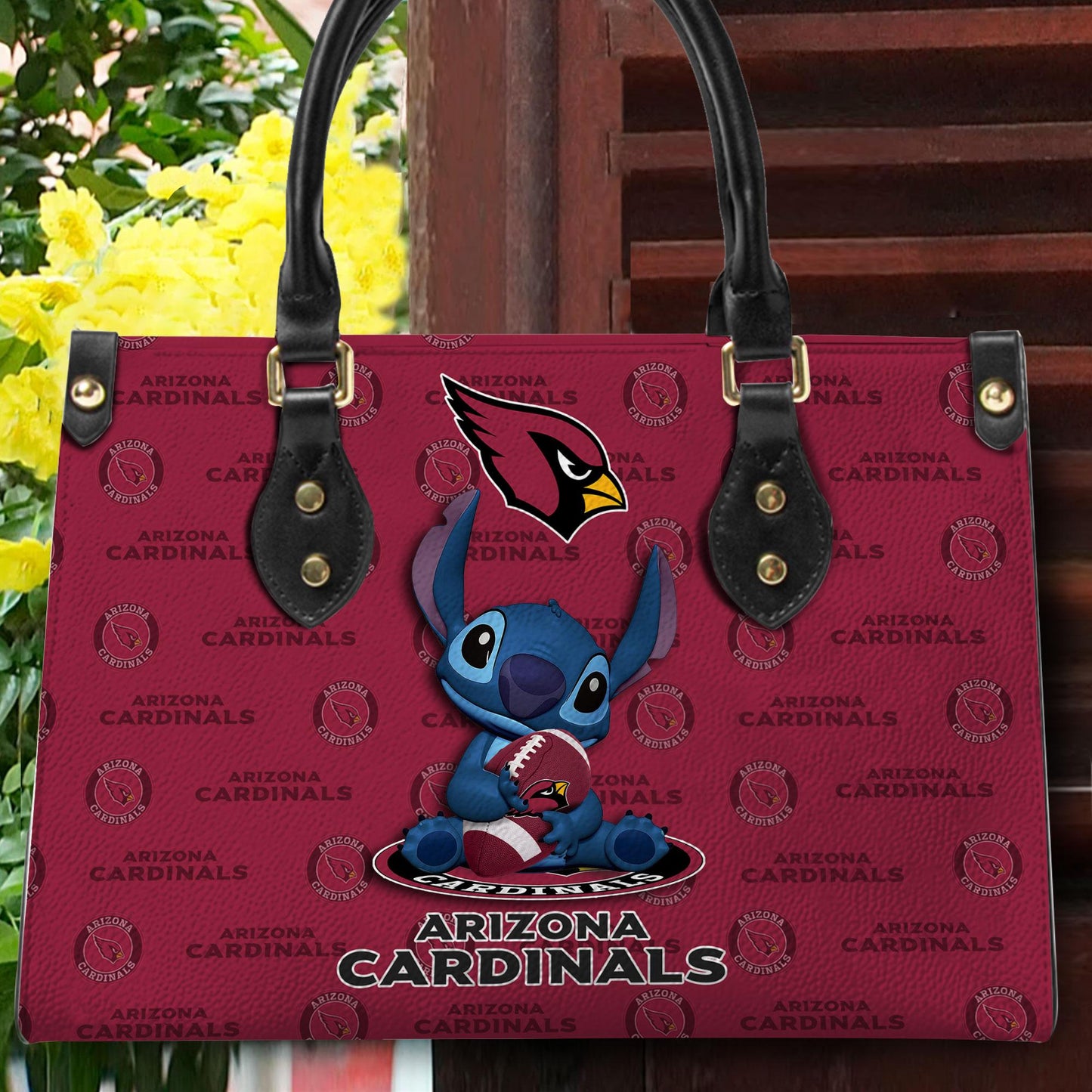 Arizona Cardinals Personalized Leather Hand Bag BB373