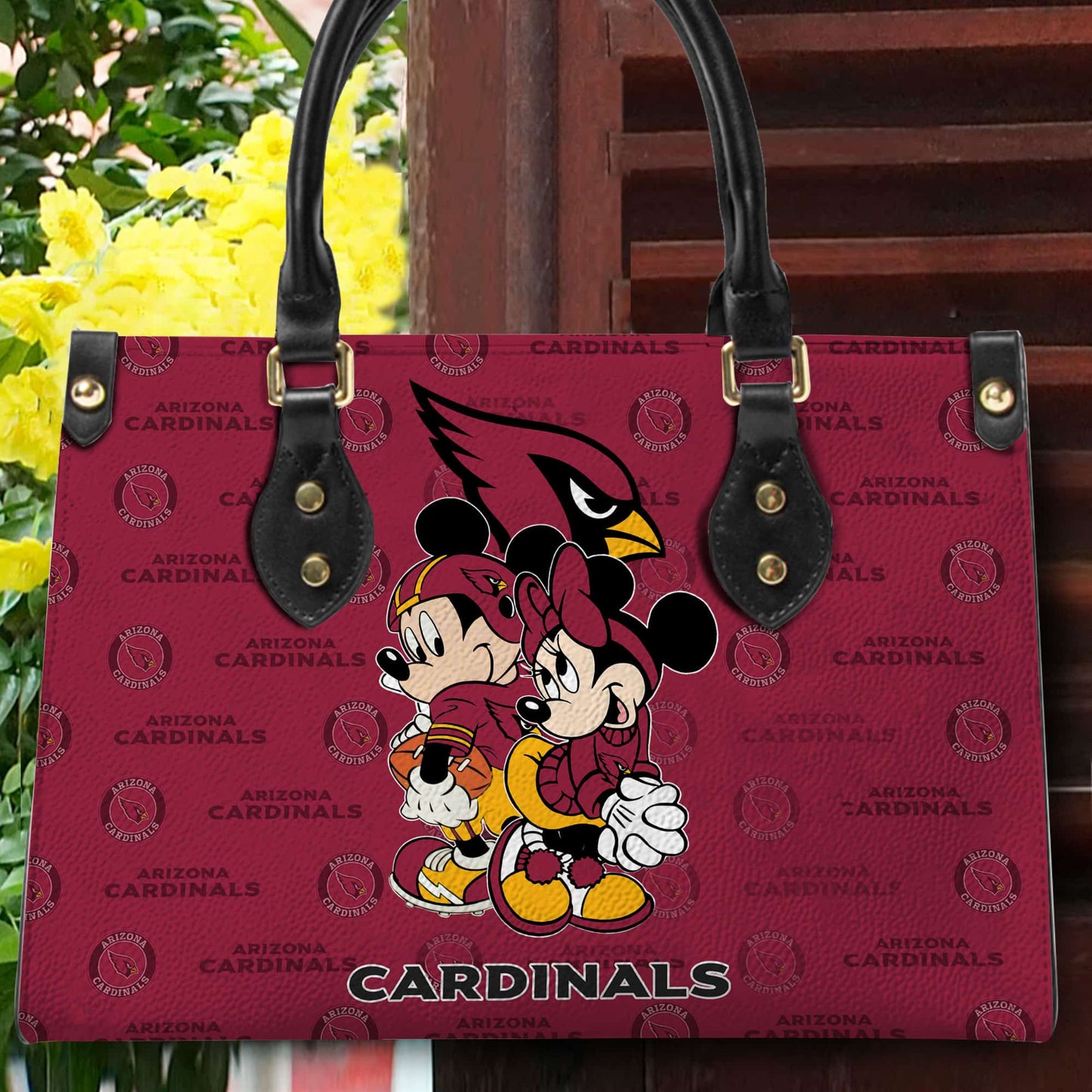 Arizona Cardinals Personalized Leather Hand Bag BB80