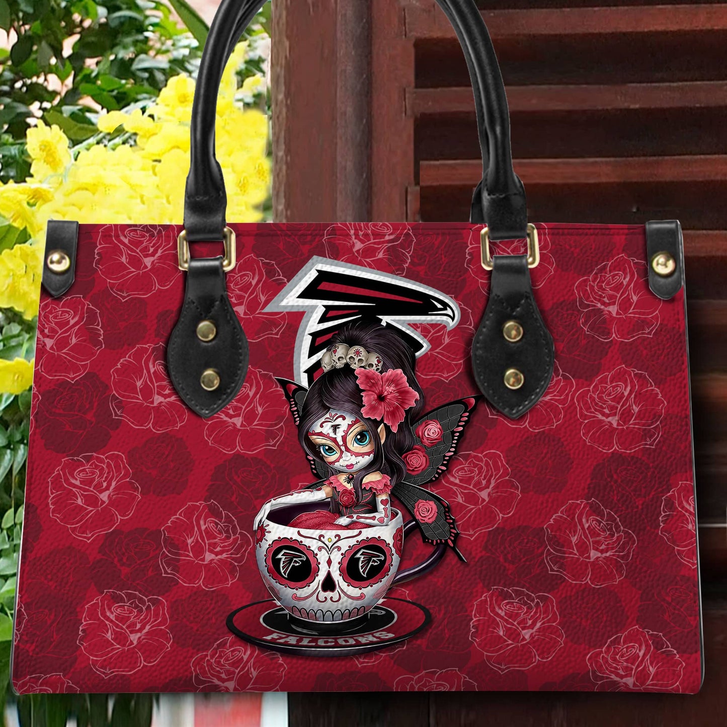 Atlanta Falcons Personalized Leather Hand Bag BB49