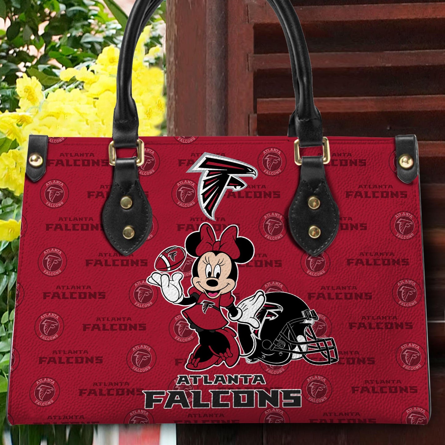 Atlanta Falcons Personalized Leather Hand Bag BB405
