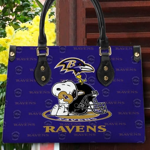 Baltimore Ravens Personalized Leather Hand Bag BB135