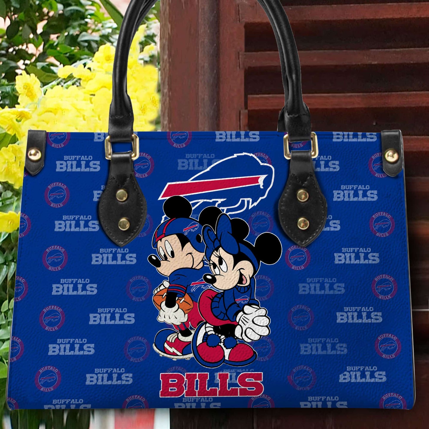 Buffalo Bills Personalized Leather Hand Bag BB83