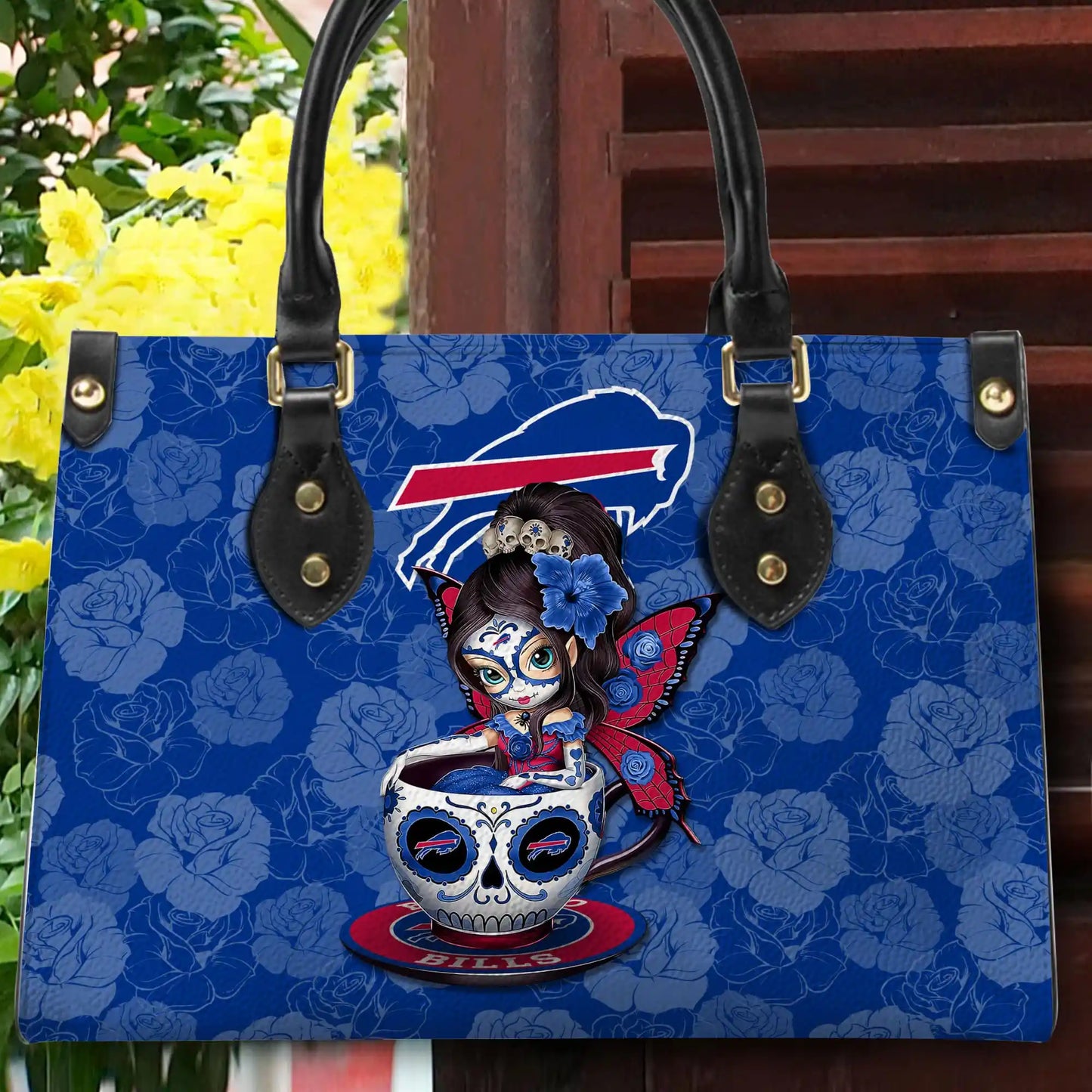 Buffalo Bills Personalized Leather Hand Bag BB51