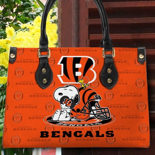 Cincinnati Bengals Personalized Leather Hand Bag BB139