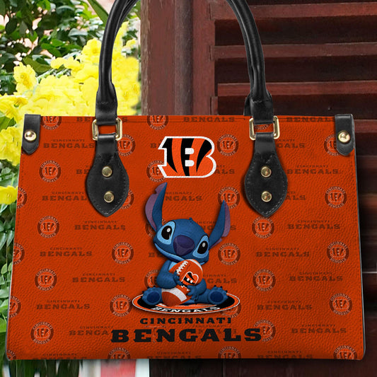 Cincinnati Bengals Personalized Leather Hand Bag BB367