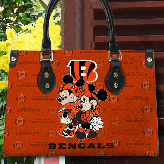 Cincinnati Bengals Personalized Leather Hand Bag BB86