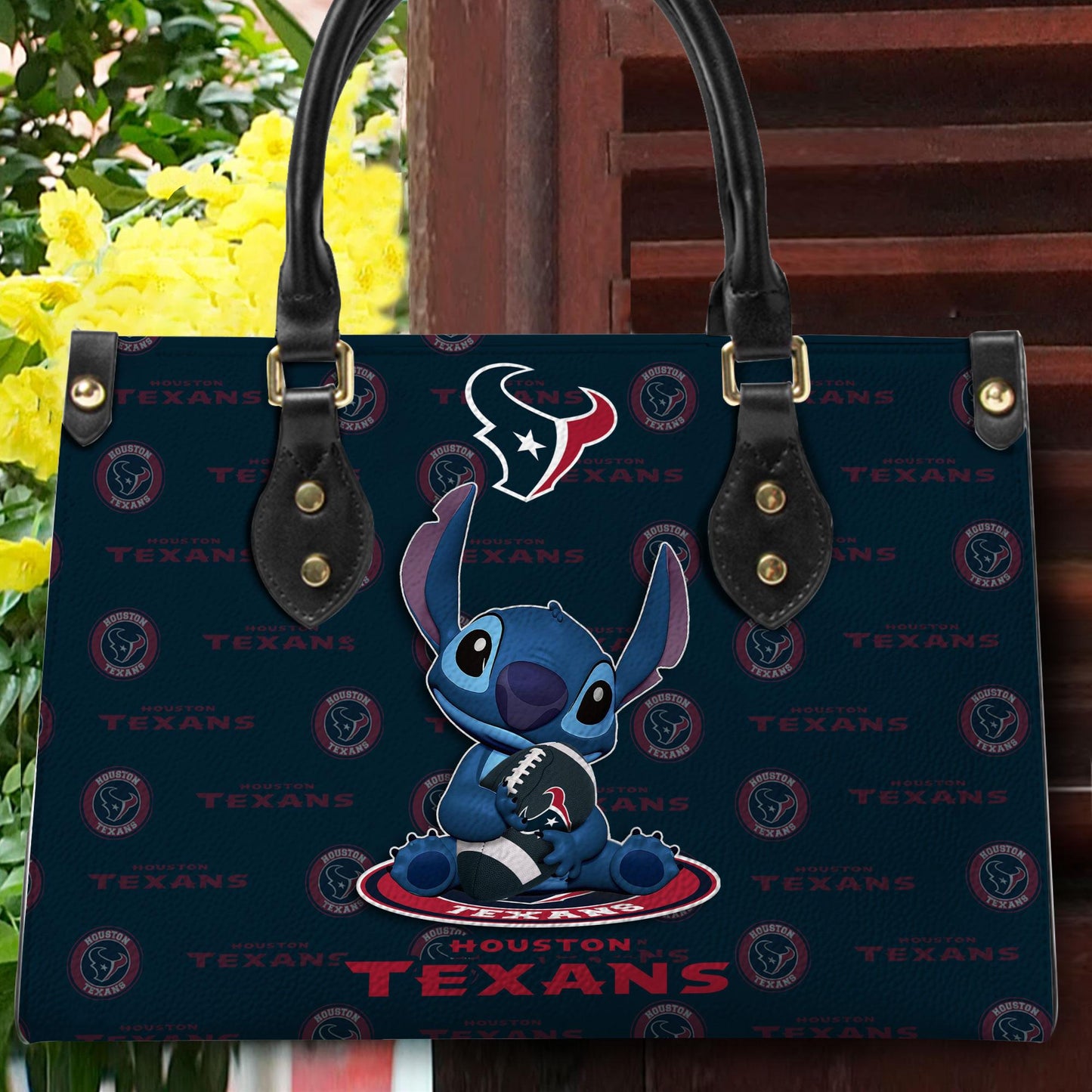 Houston Texans Personalized Leather Hand Bag BB361