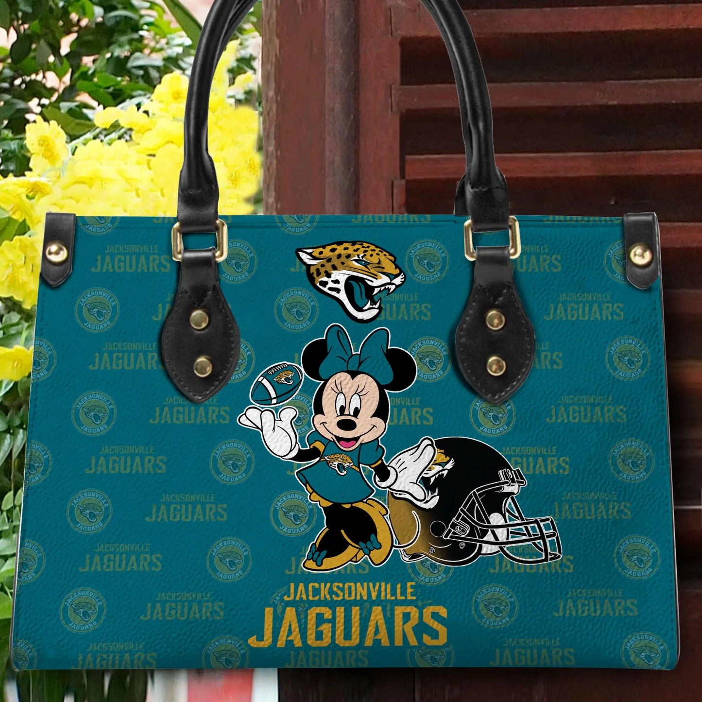 Jacksonville Jaguars Personalized Leather Hand Bag BB392