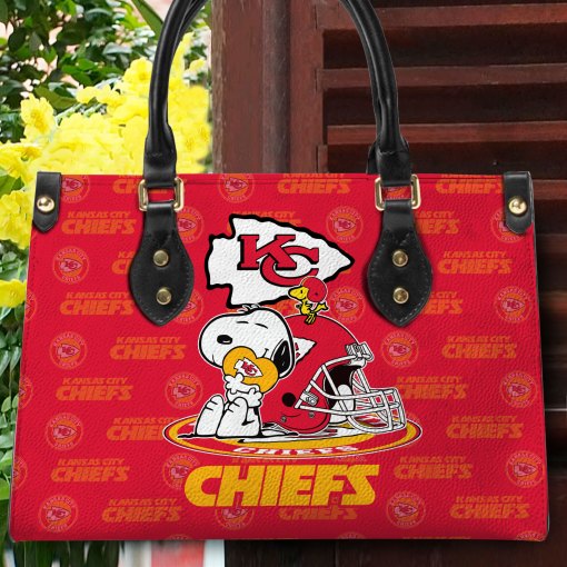 Kansas City Chiefs Personalized Leather Hand Bag BB148