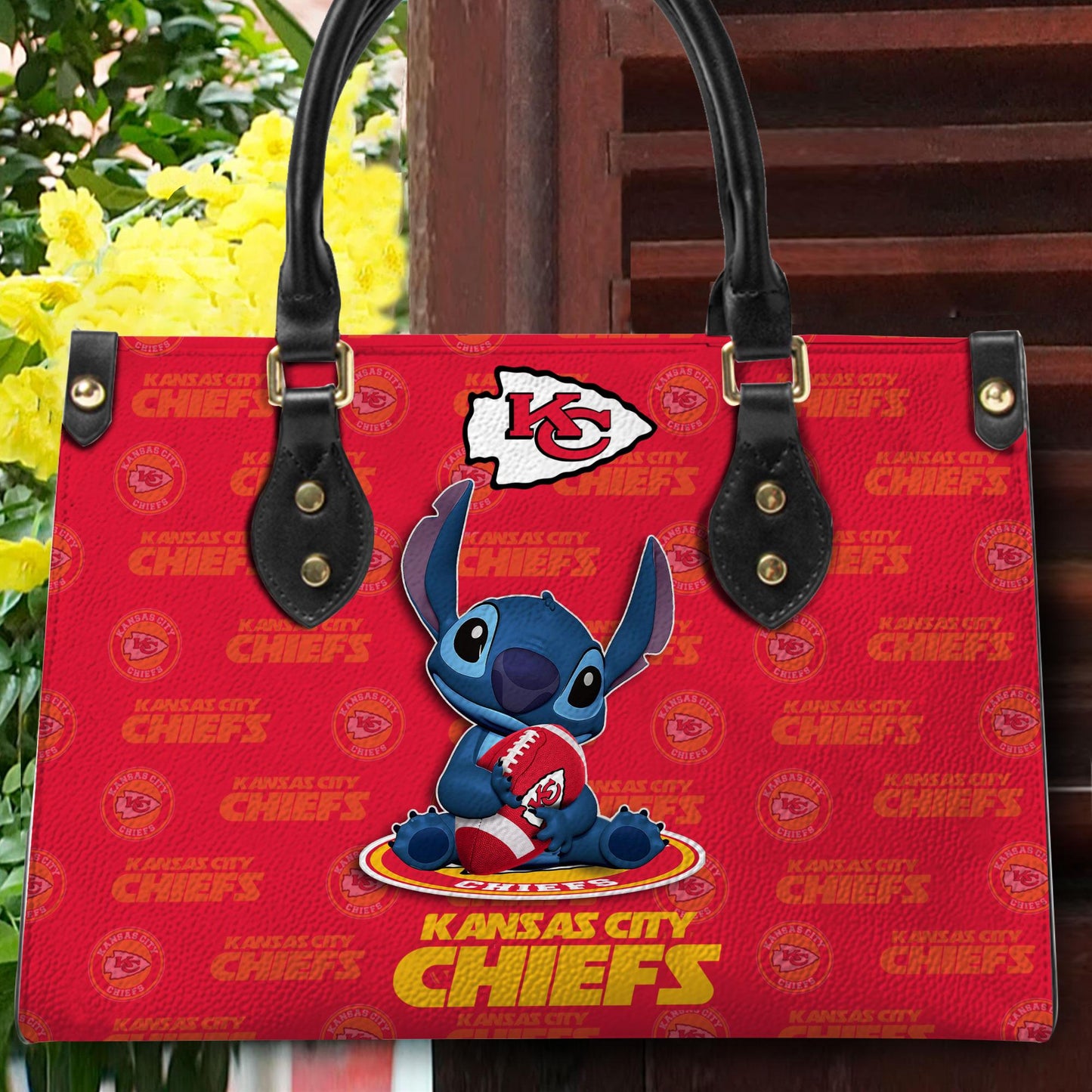 Kansas City Chiefs Personalized Leather Hand Bag BB358