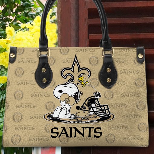 New Orleans Saints Personalized Leather Hand Bag BB155