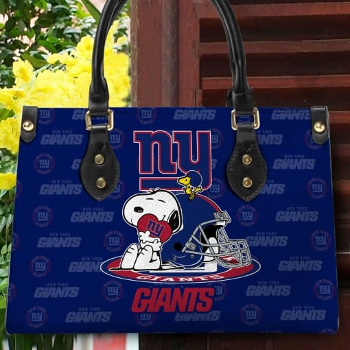 New York Giants Personalized Leather Hand Bag BB156