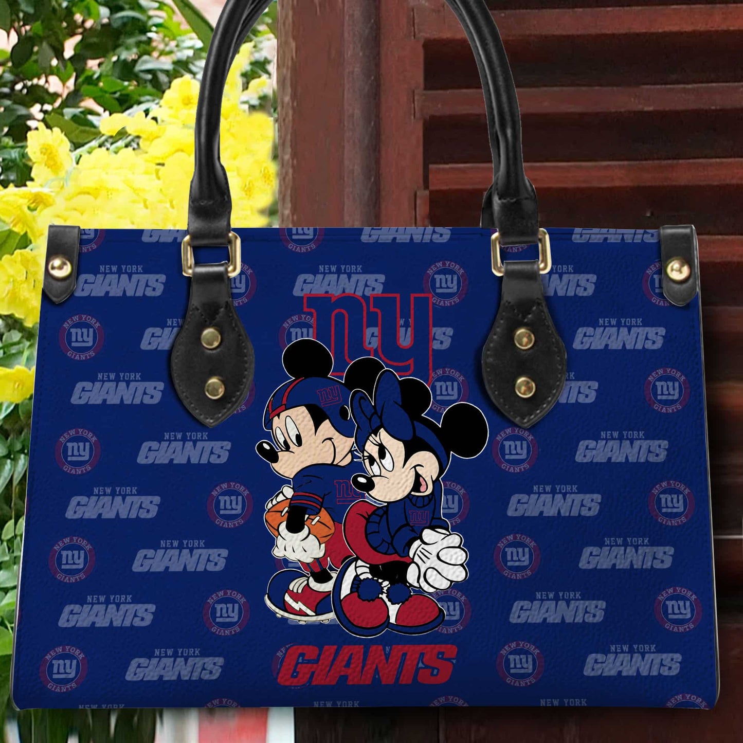 New York Giants Personalized Leather Hand Bag BB103