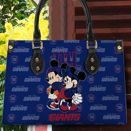 New York Giants Personalized Leather Hand Bag BB103