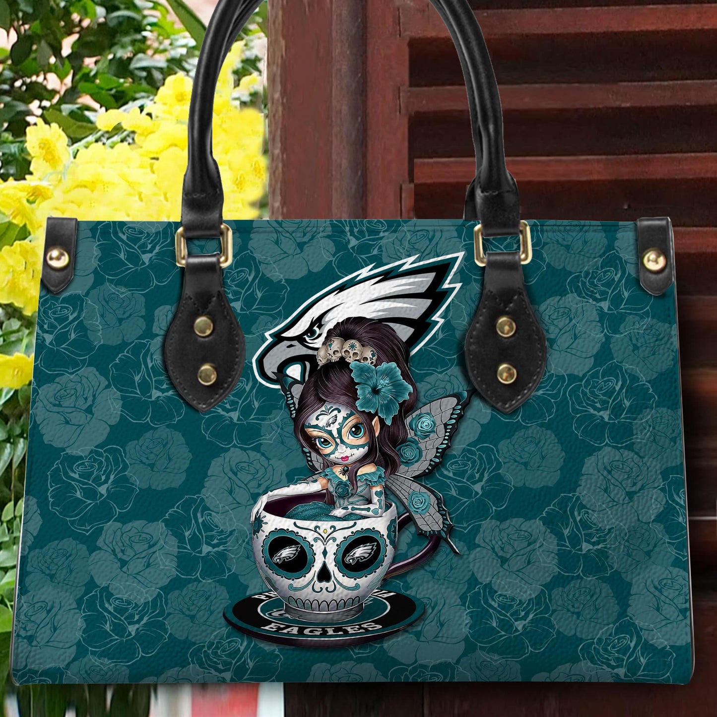 Philadelphia Eagles Personalized Leather Hand Bag BB73