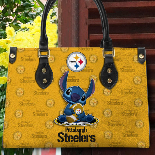 Pittsburgh Steelers Personalized Leather Hand Bag BB351