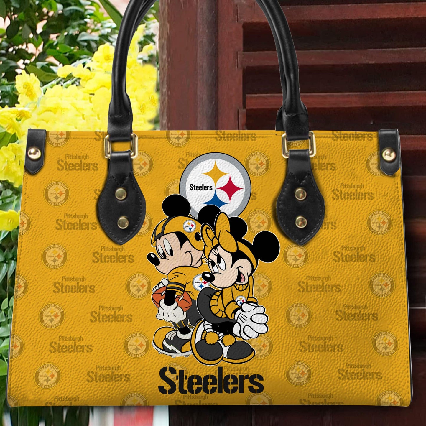 Pittsburgh Steelers Personalized Leather Hand Bag BB106
