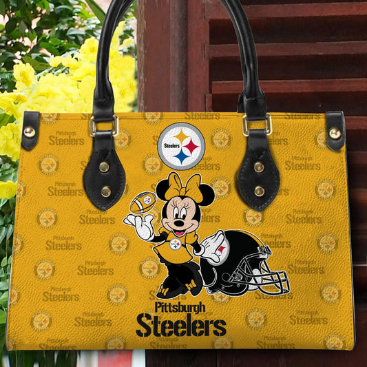 Pittsburgh Steelers Personalized Leather Hand Bag BB384