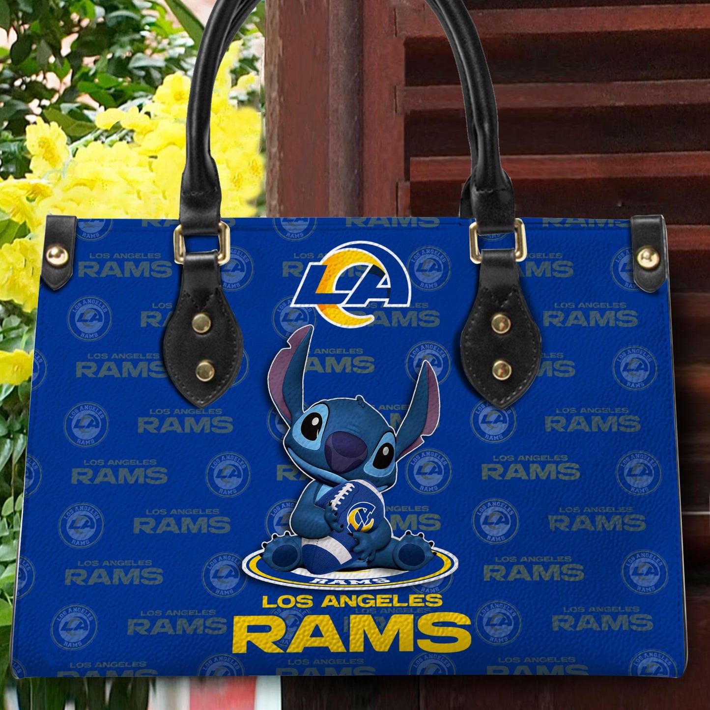 Los Angeles Rams Personalized Leather Hand Bag BB348