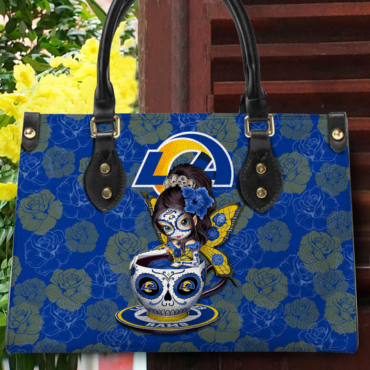 Los Angeles Rams Personalized Leather Hand Bag BB66