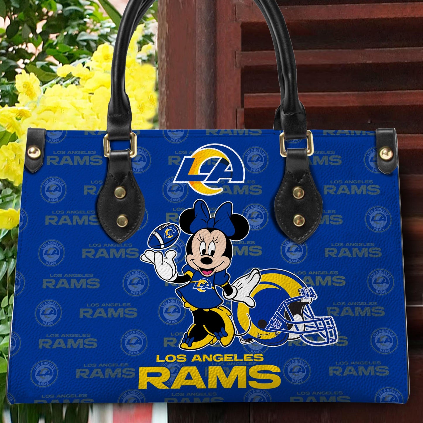 Los Angeles Rams Personalized Leather Hand Bag BB381