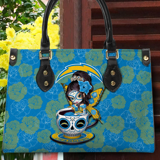 Los Angeles Chargers Personalized Leather Hand Bag BB65