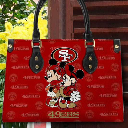 San Francisco 49ers Personalized Leather Hand Bag BB107