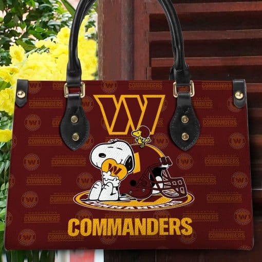 Washington Commanders Personalized Leather Hand Bag BB164