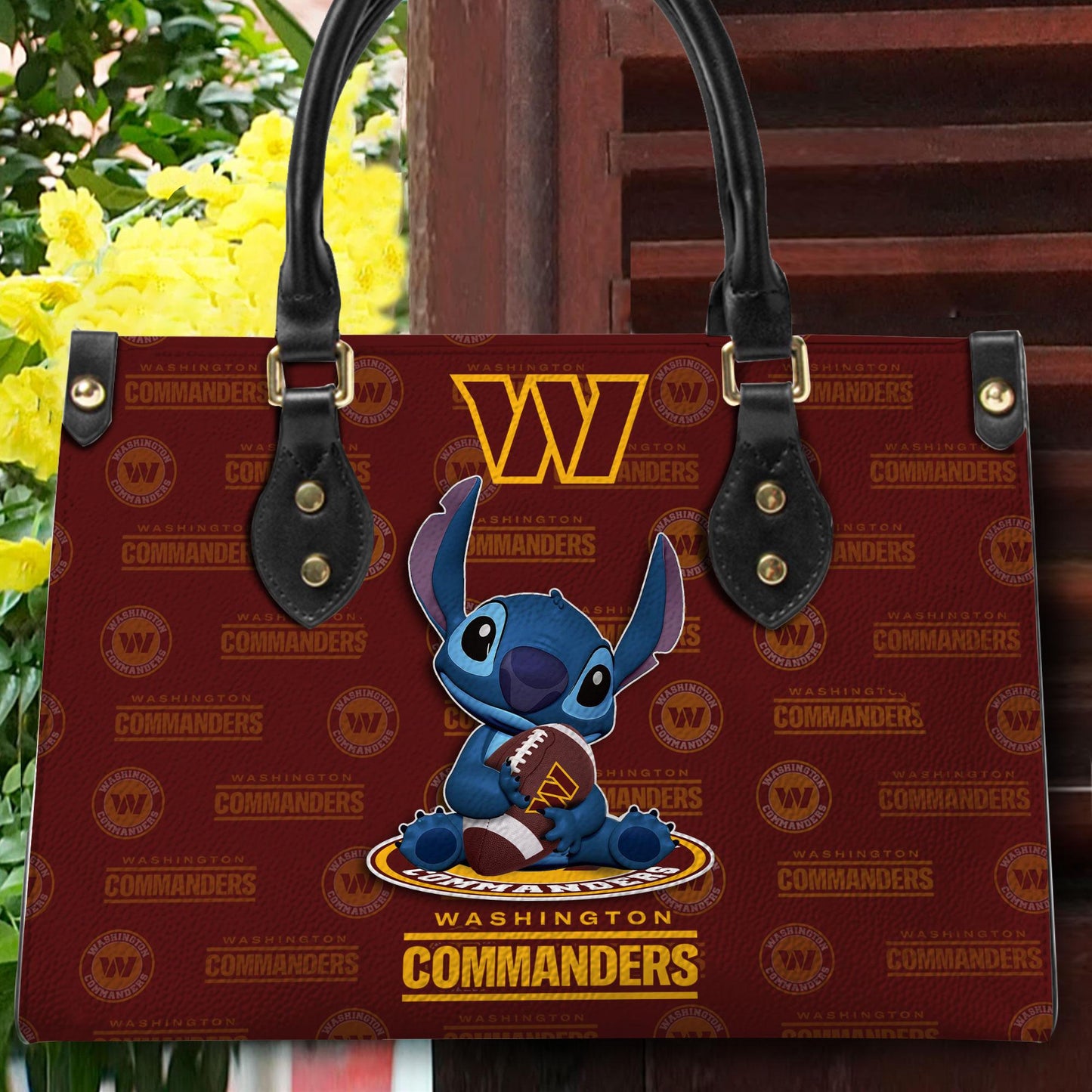 Washington Commanders Personalized Leather Hand Bag BB342