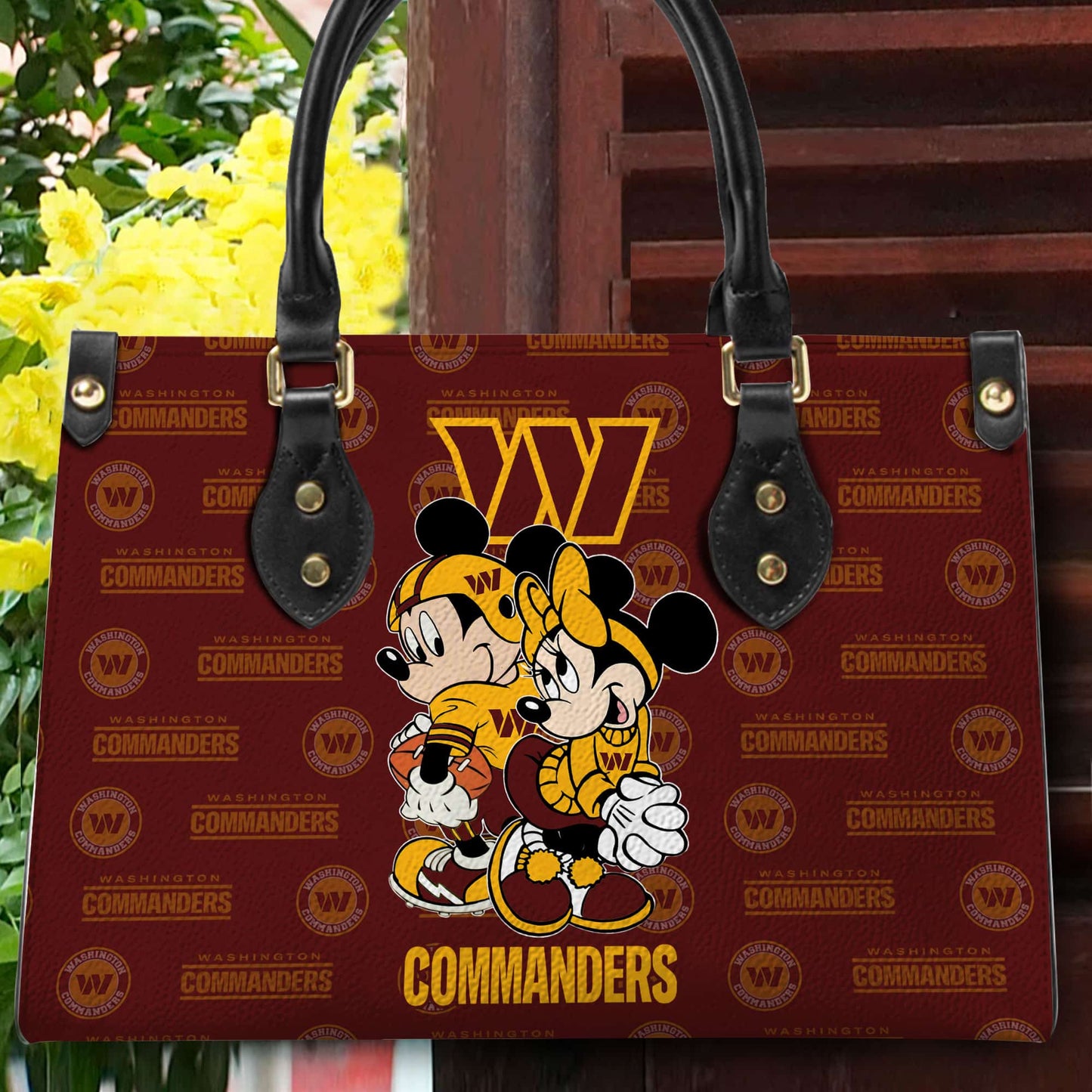 Washington Commanders Personalized Leather Hand Bag BB111