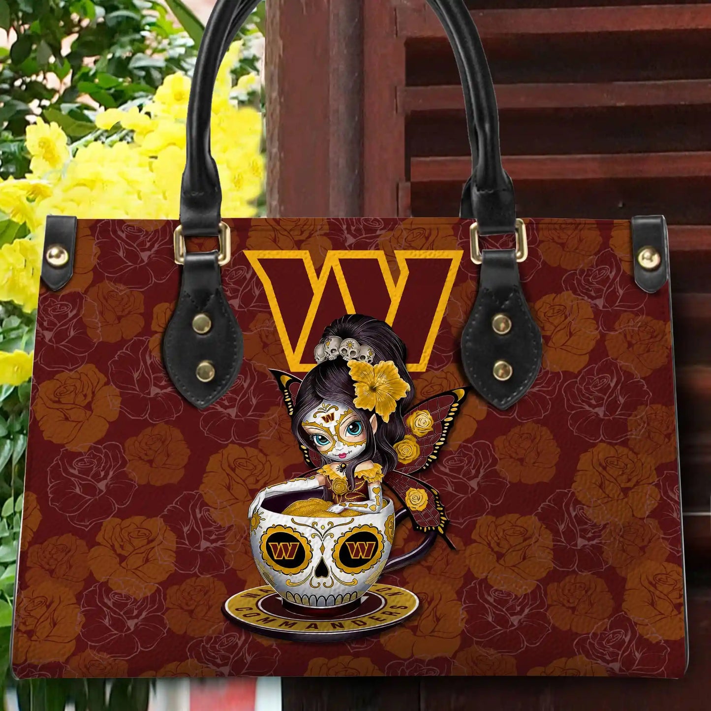Washington Commanders Personalized Leather Hand Bag BB79