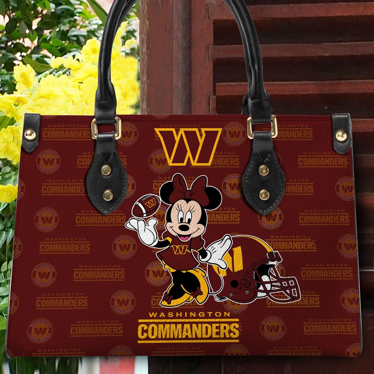 Washington Commanders Personalized Leather Hand Bag BB375