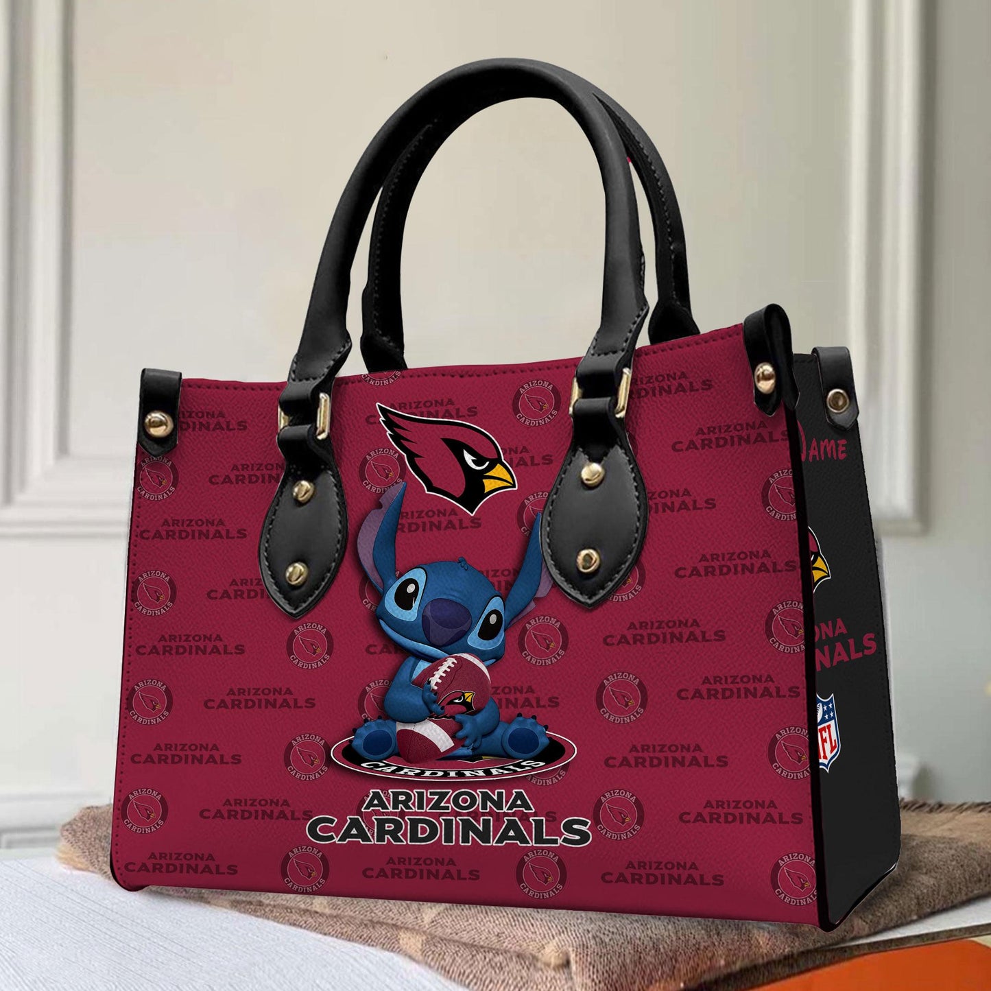 Arizona Cardinals Personalized Leather Hand Bag BB373