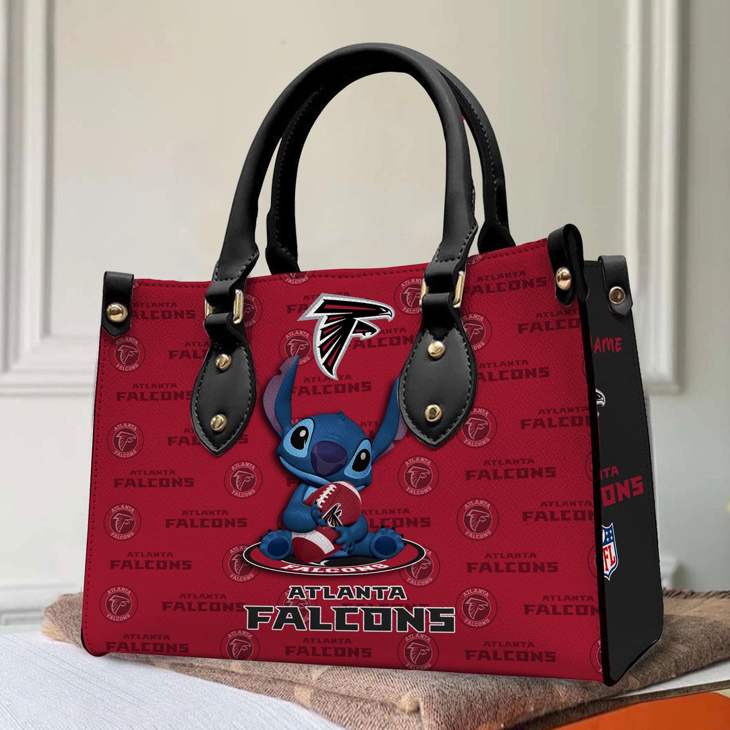 Atlanta Falcons Personalized Leather Hand Bag BB372